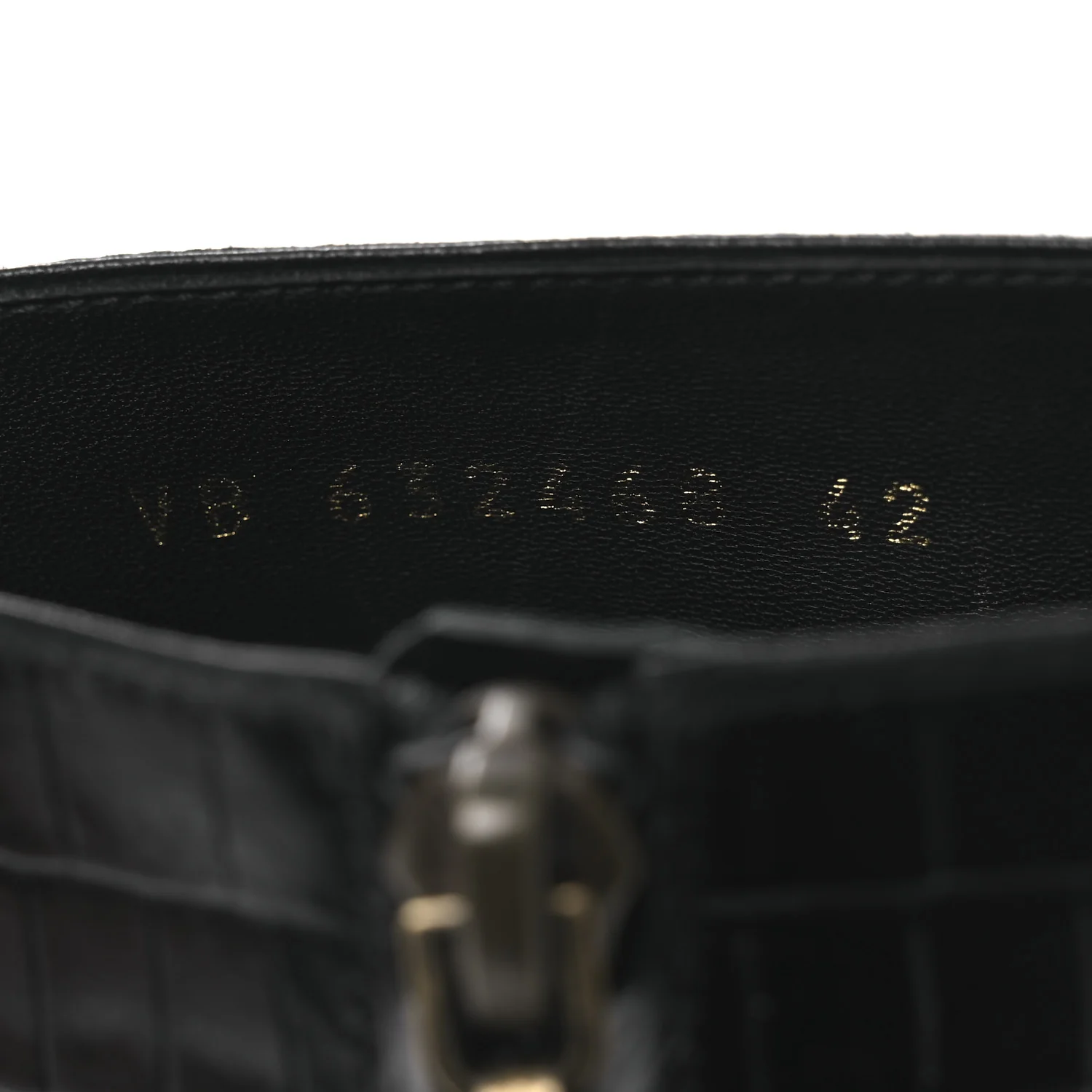 Shiny Crocodile Embossed Jane 90 Zip Booties 42 Black - Top Club