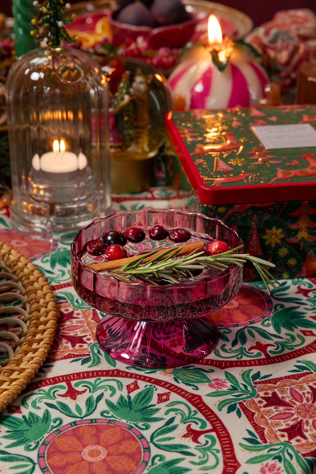 Glazen kerstboom stolp