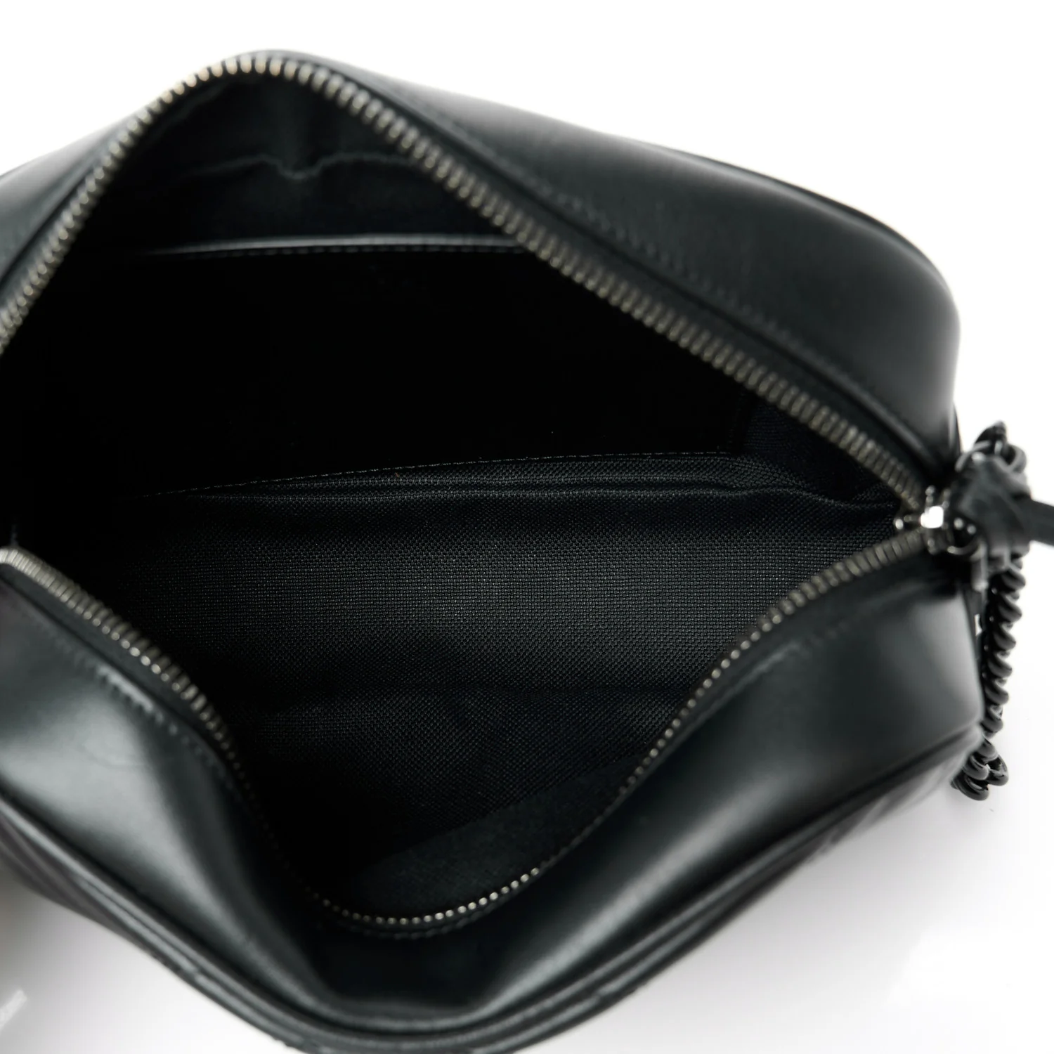 Calfskin Matelasse Monochrome Small GG Marmont Chain Shoulder Bag Black - Top Club