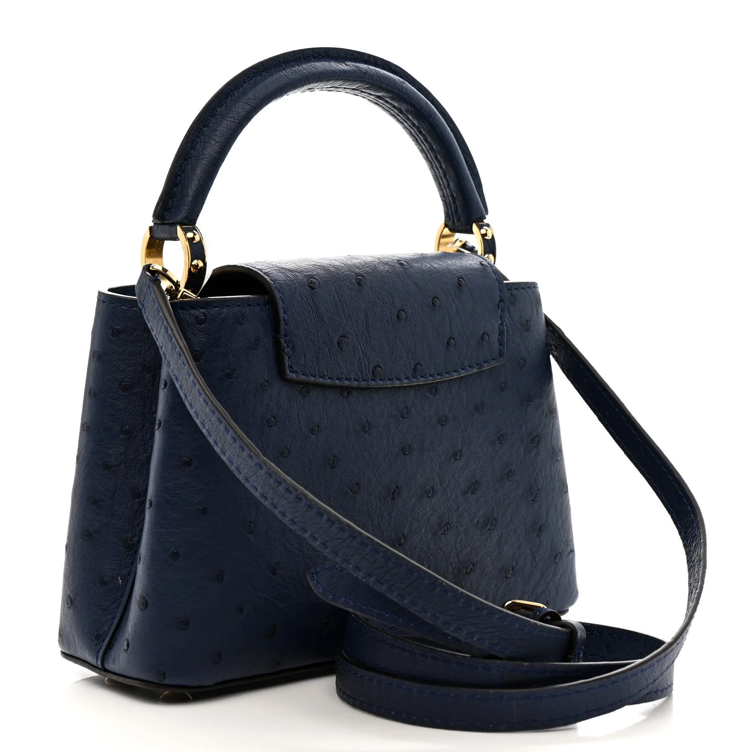 Ostrich Capucines Mini Indigo - Top Club