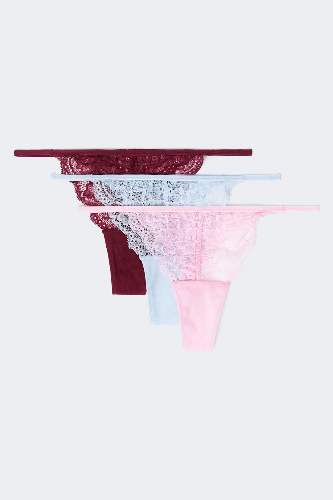 Gina Tricot 3-pack lace thong