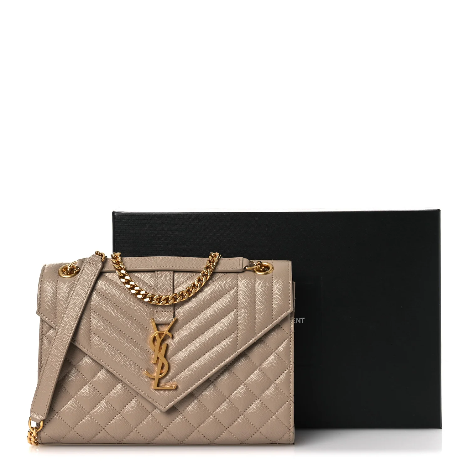 Grain De Poudre Textured Mixed Matelasse Medium Triquilt Monogram Satchel Dark Beige - Top Club