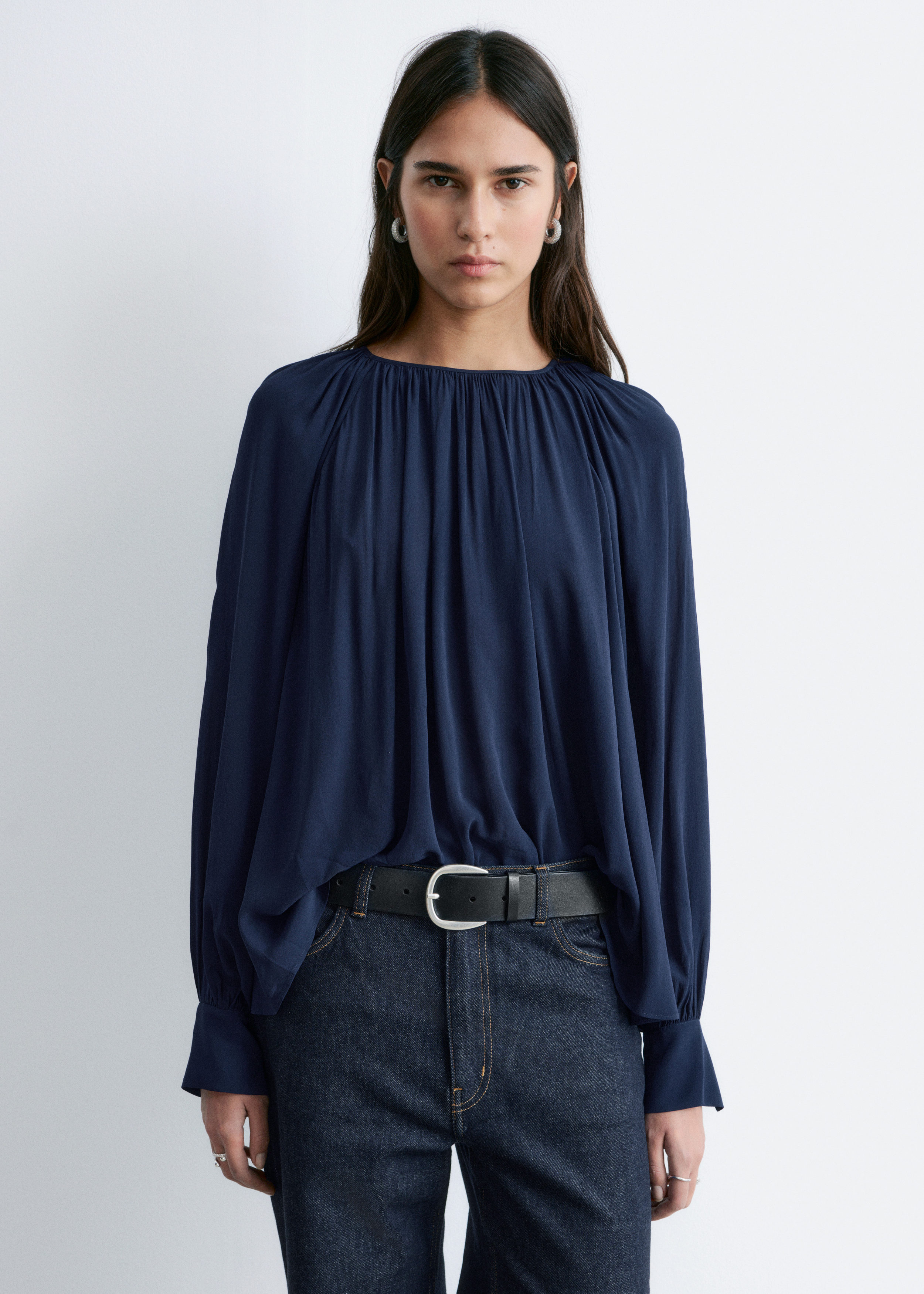 & Other Stories BALLOON-SLEEVE BLOUSE