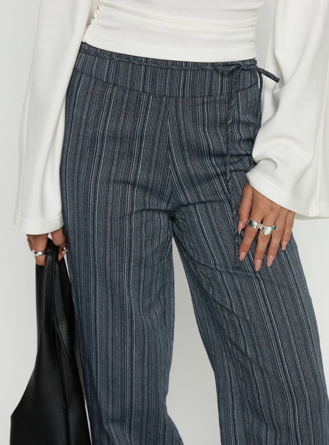 Rush Hours Tie Up Pants Navy