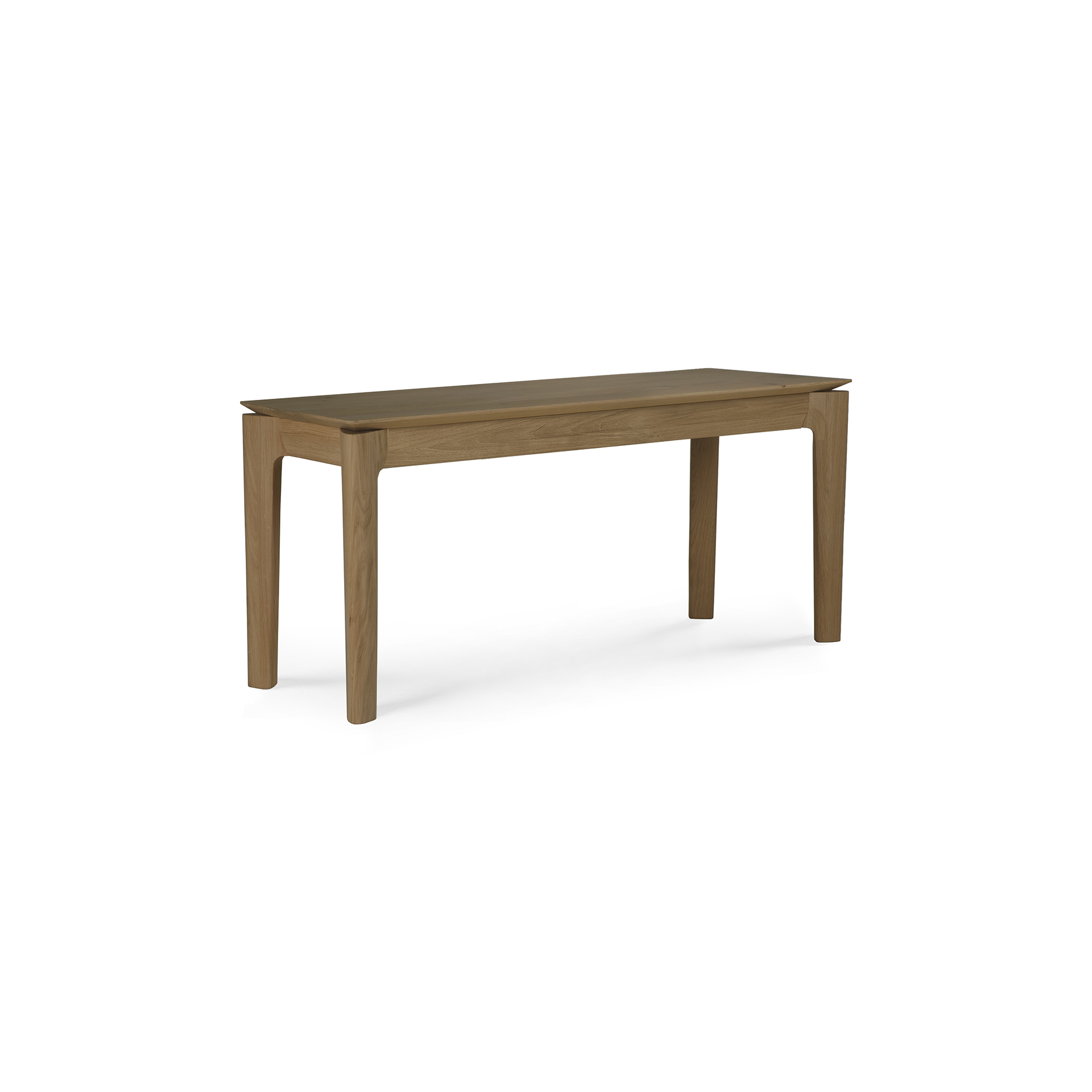Bok bank - teak - 126cm - onbehandeld
