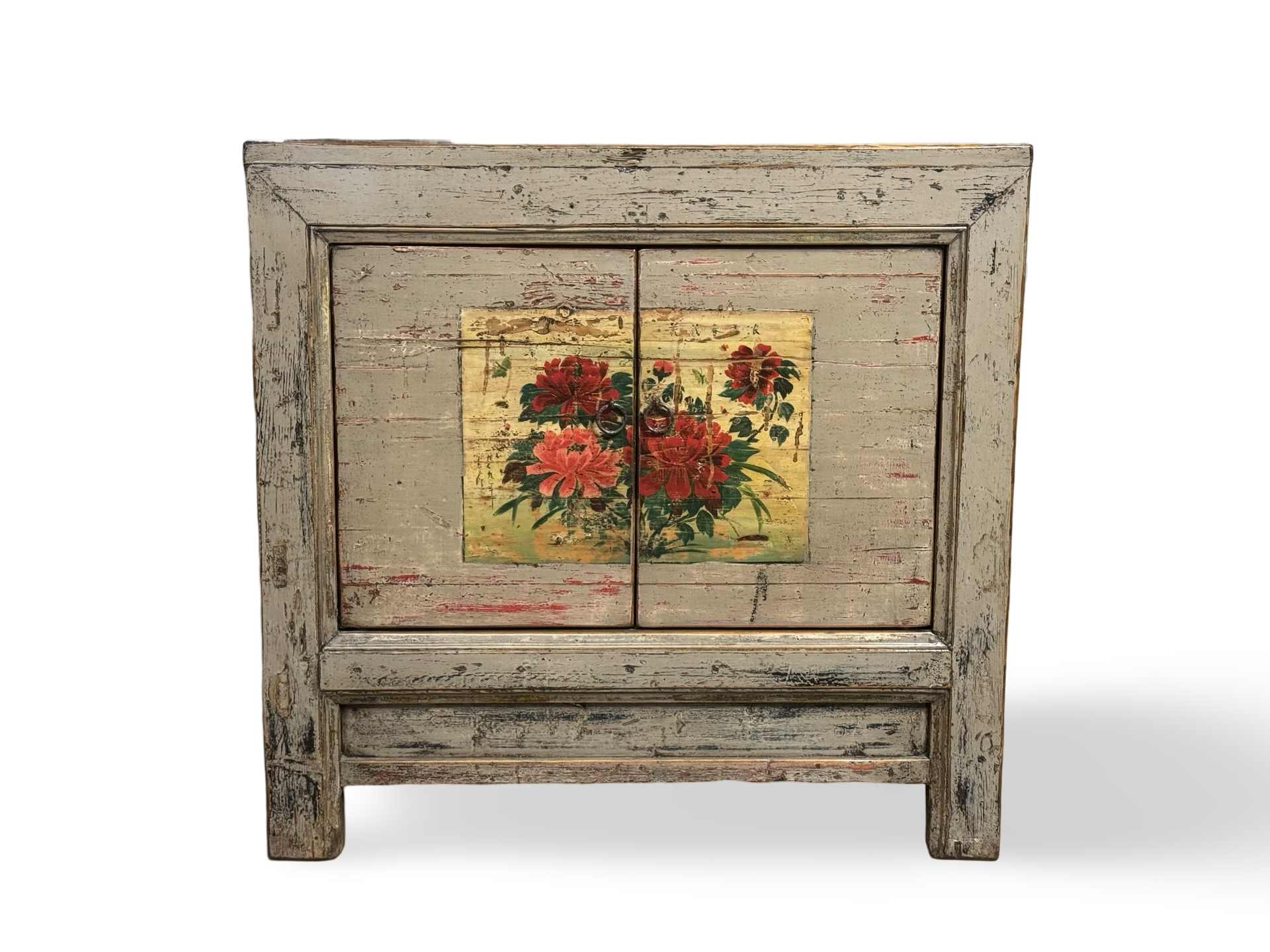 Dressoir 2 deur uniek bloem beschilderd