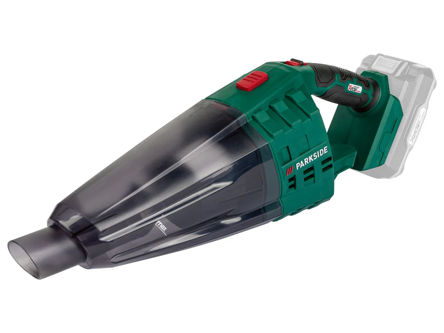 PARKSIDE 20 V cordless hand vacuum cleaner with PHSSA 20-Li C1 floor nozzle, without battery and charger