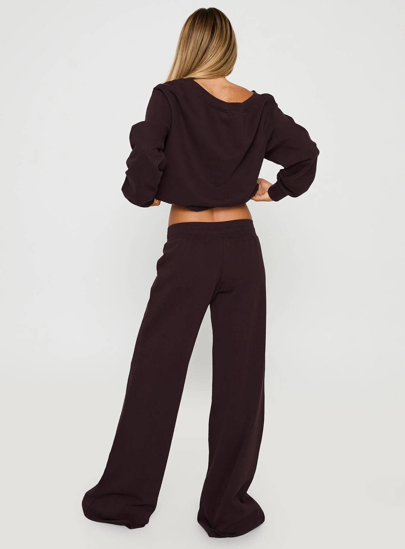 Dodie Wide Leg Pants Washed Brown