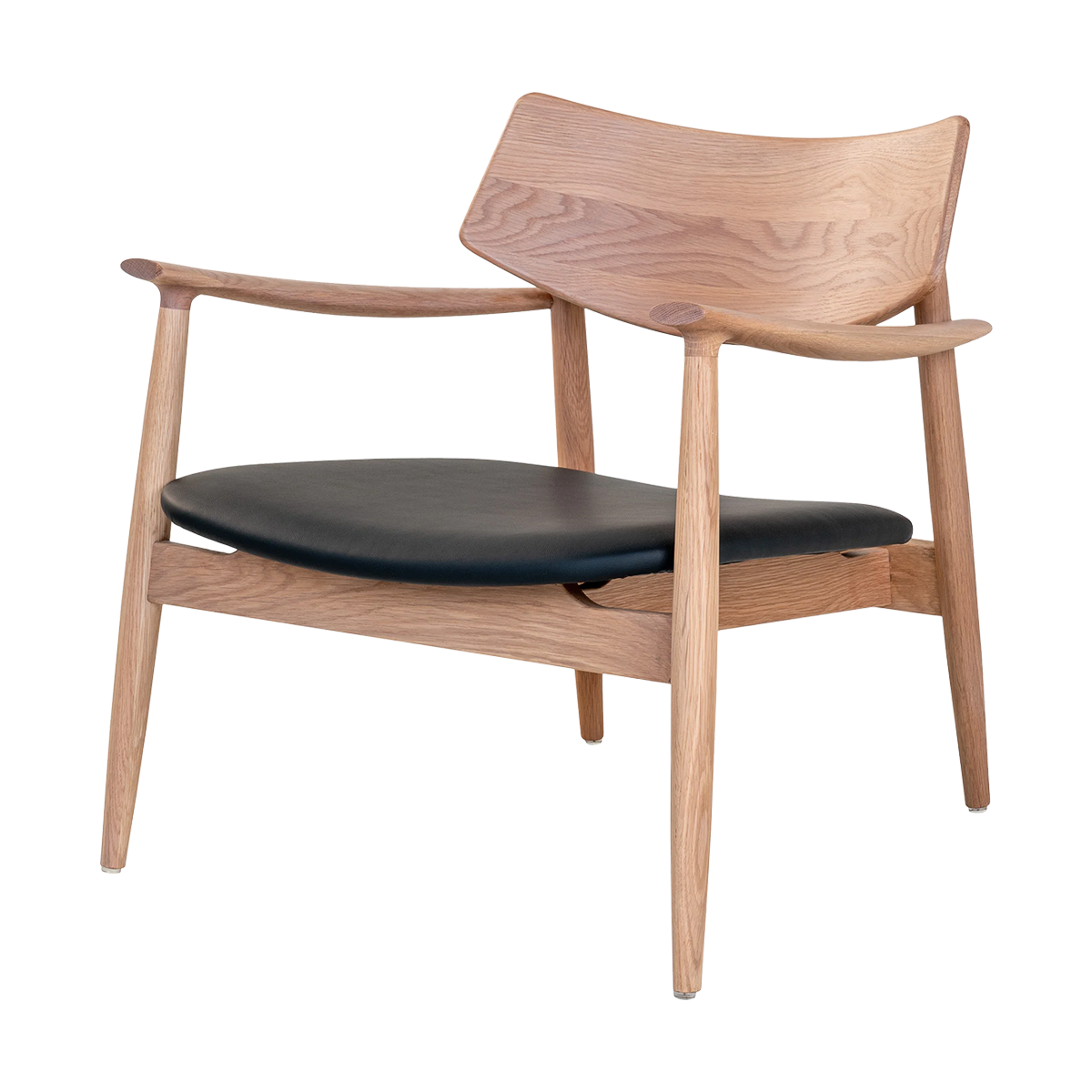 Fauteuil Oliver hout met kunstleren zitting Naturel