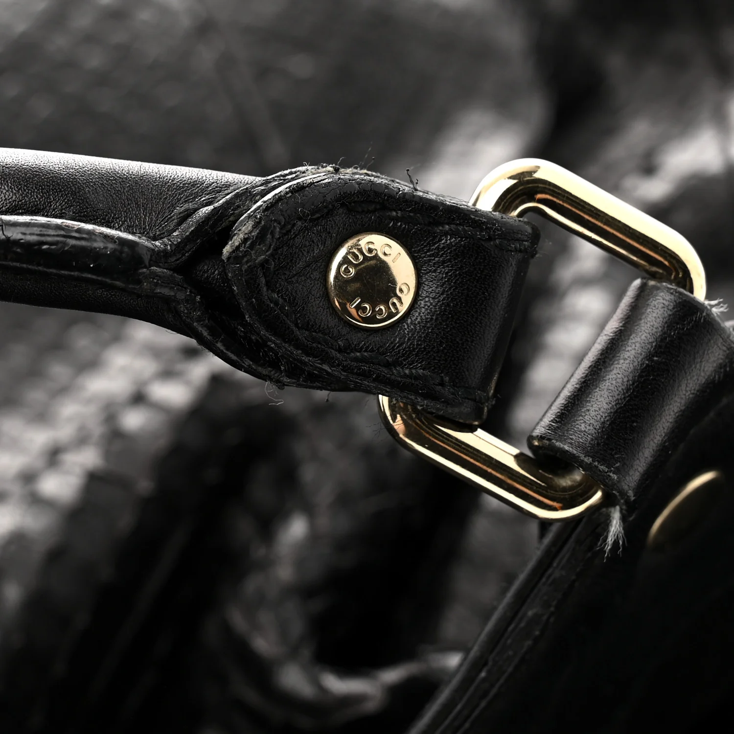 Snakeskin Large Sukey Tote Black - Top Club
