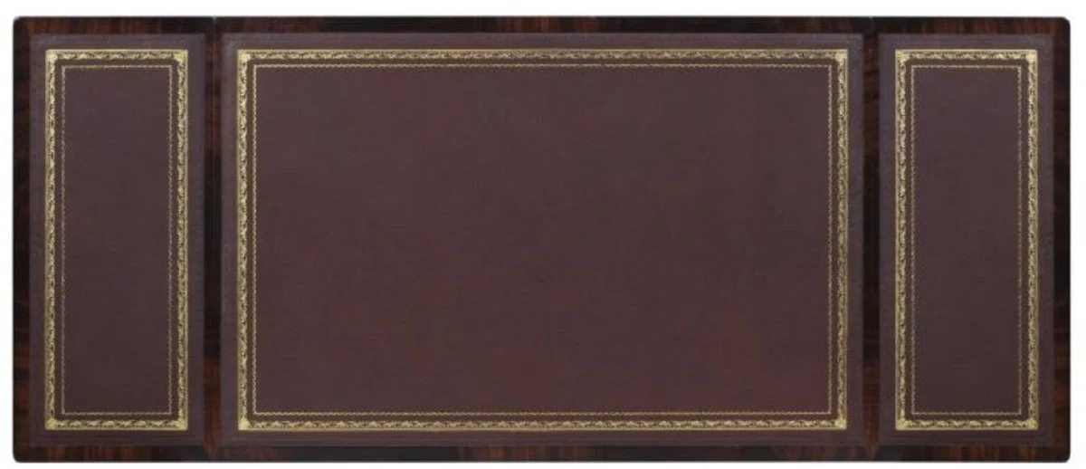 Luxury baroque coffee table dark brown / brown 84 x 56.3 x H. 49.5 cm - living room furniture