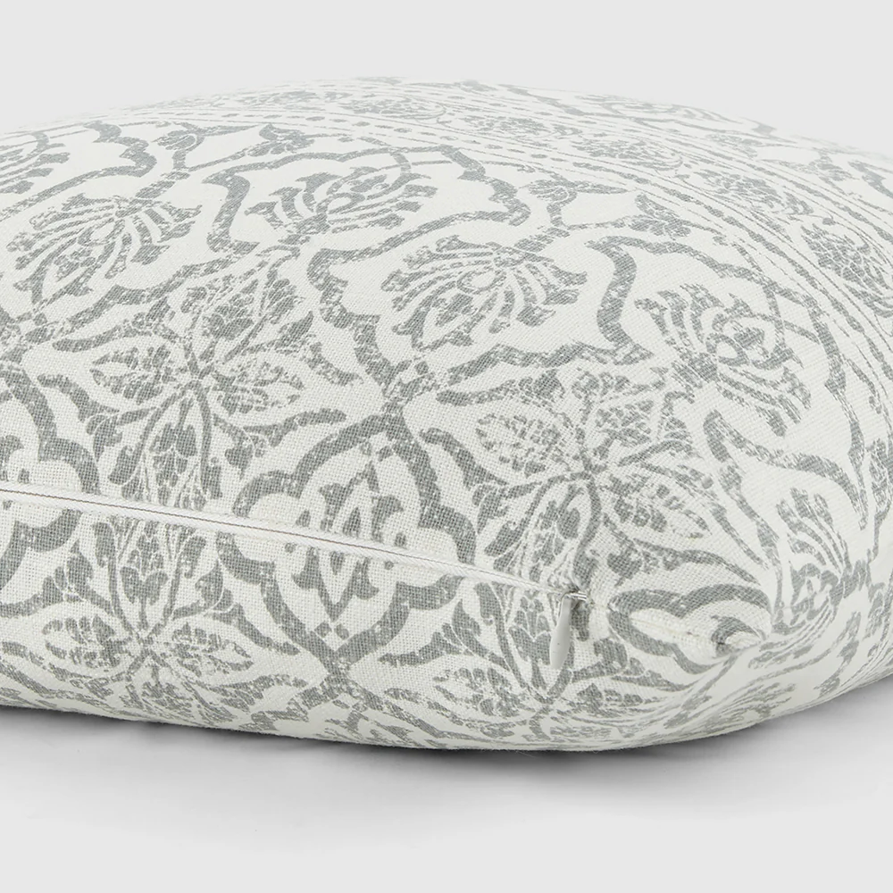 Antique Floral Patterned Throw Pillow