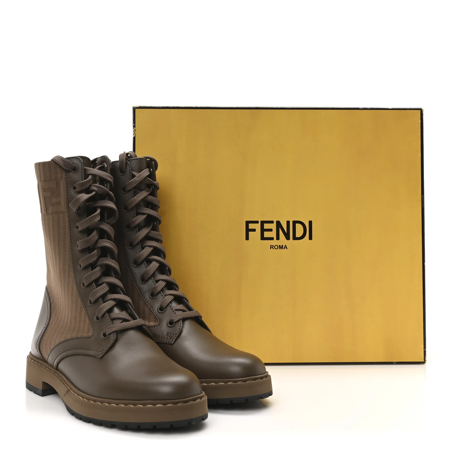 Vitello Stretch Fabric FF Rockoko Biker Boots 37 Maya Chocolate - Top Club