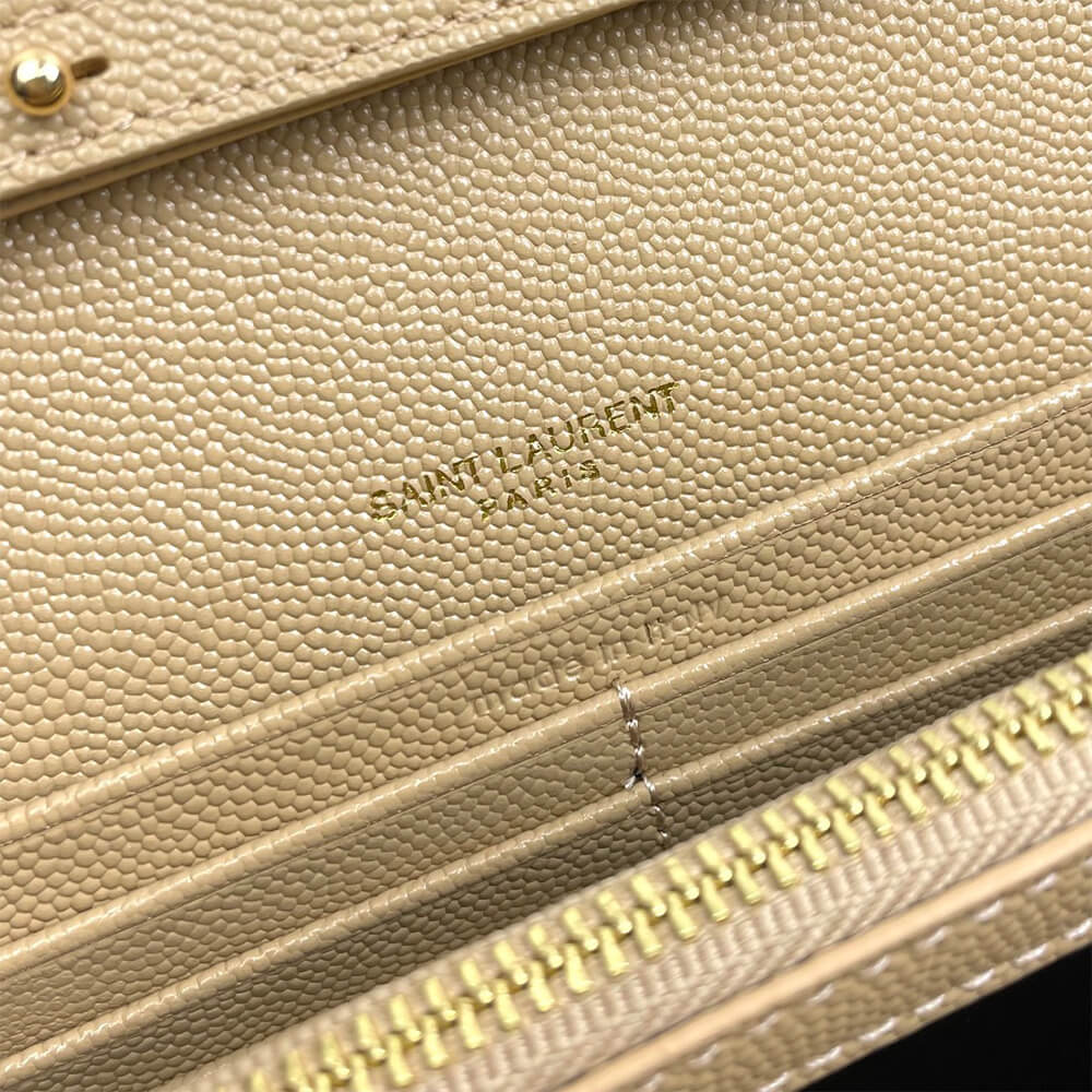 YSL classic cassandre chain wallet in grain de poudre leather - Top Club
