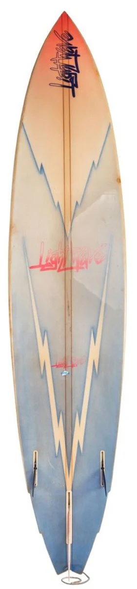 Luxury decoration 80s vintage surfboard 298 x 61 x H. 14 cm - used retro surfboard - collector's item