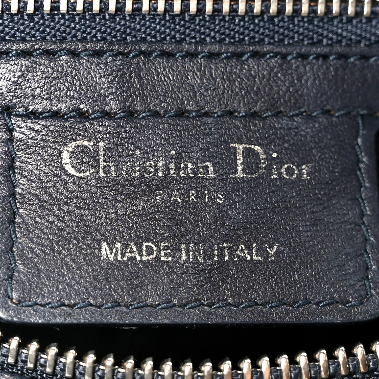 Lambskin Cannage Medium Lady Dior Navy Blue - Top Club