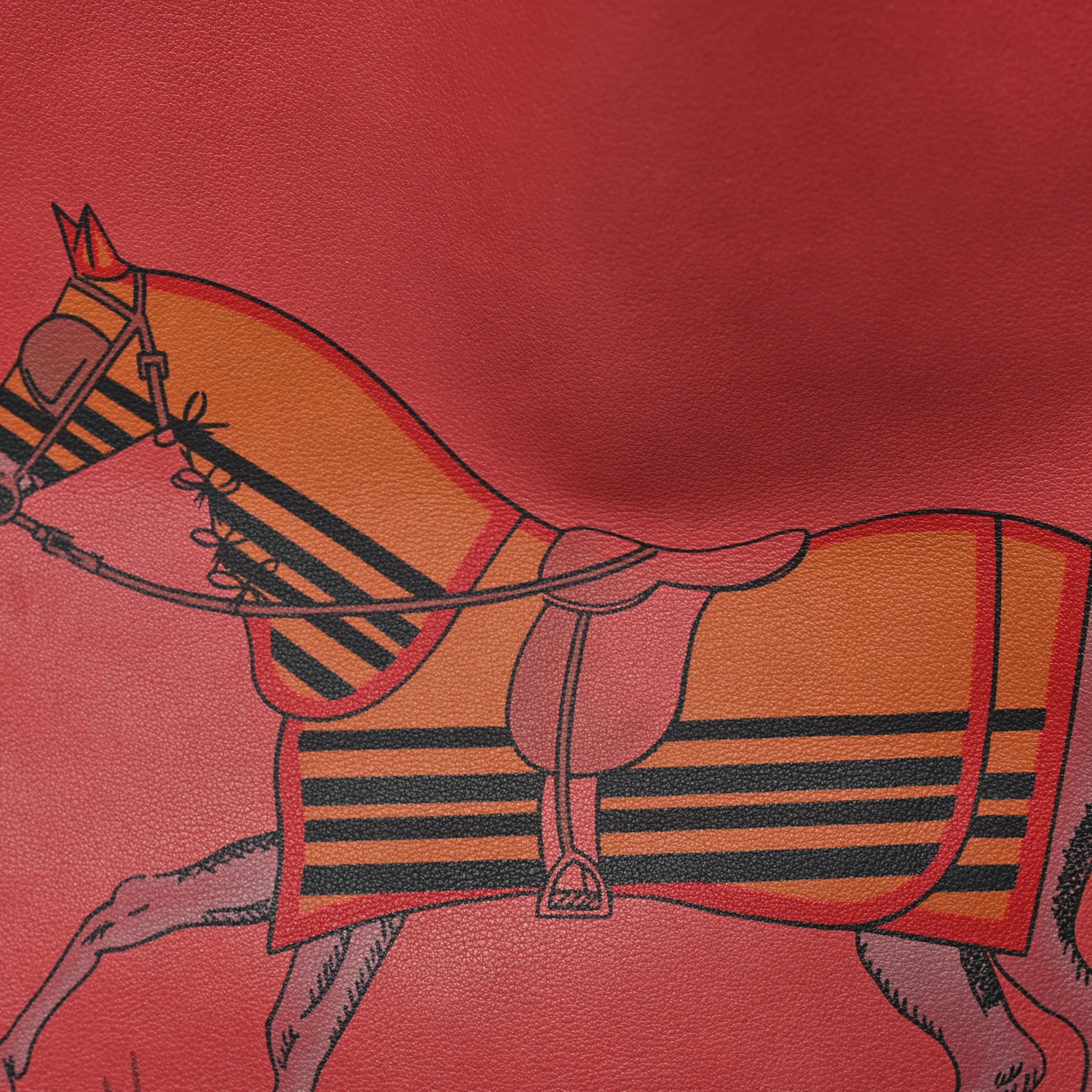 Veau Sikkim Horse Print Double Sens 36 Reversible Tote - Top Club