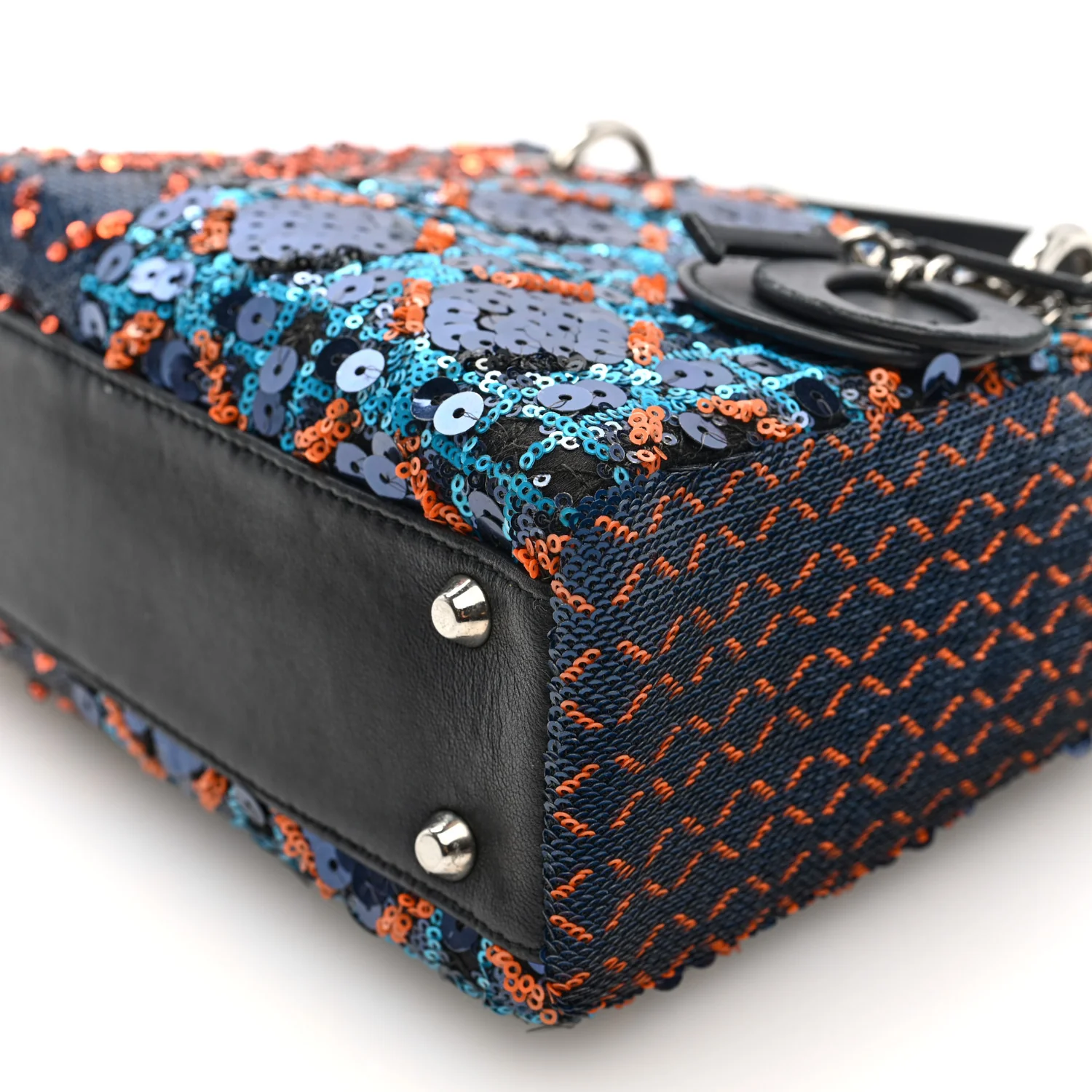 Sequin Lambskin Esprit Tokyo Mini Lady Dior Blue Multicolor - Top Club