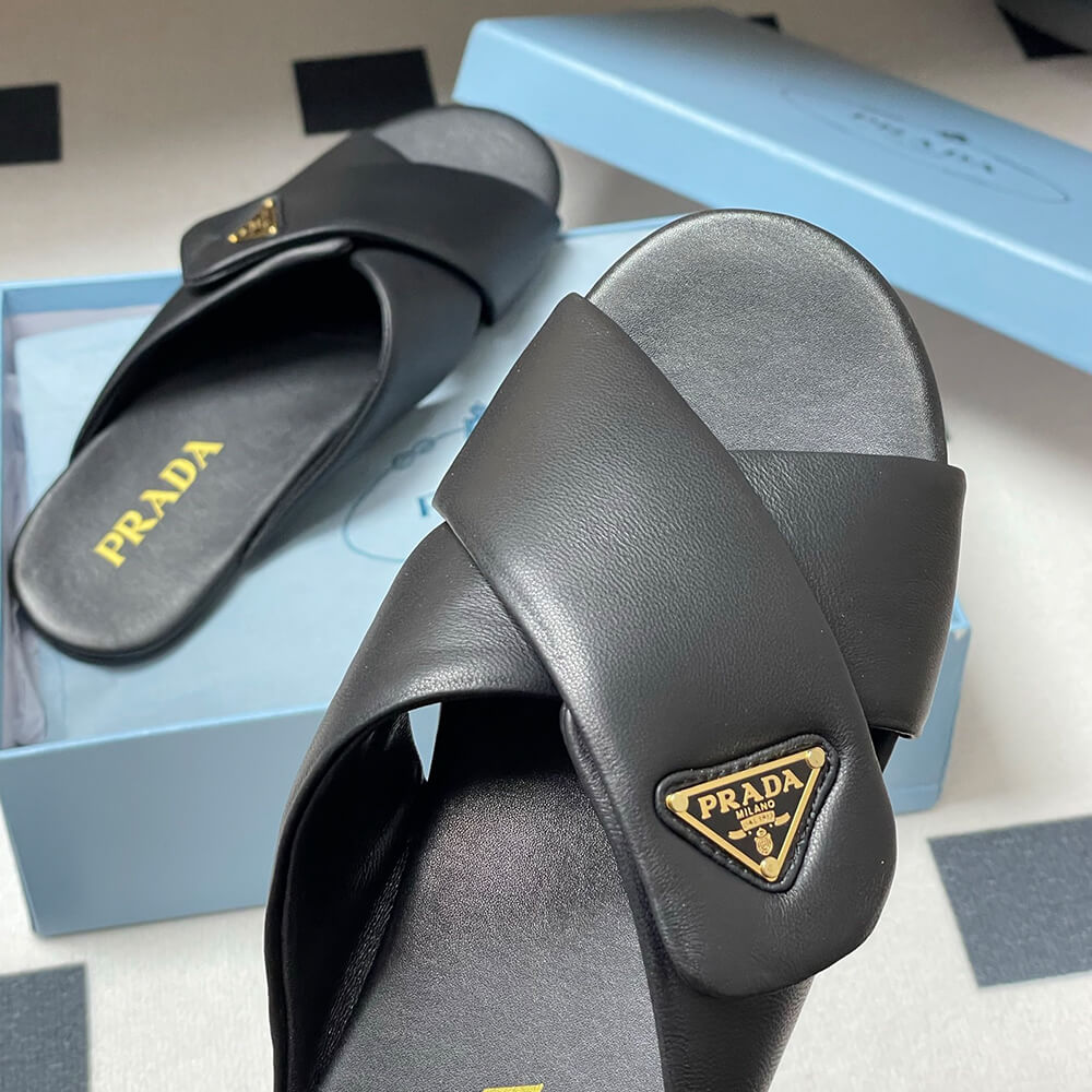 Prada Padded nappa leather slides - Top Club