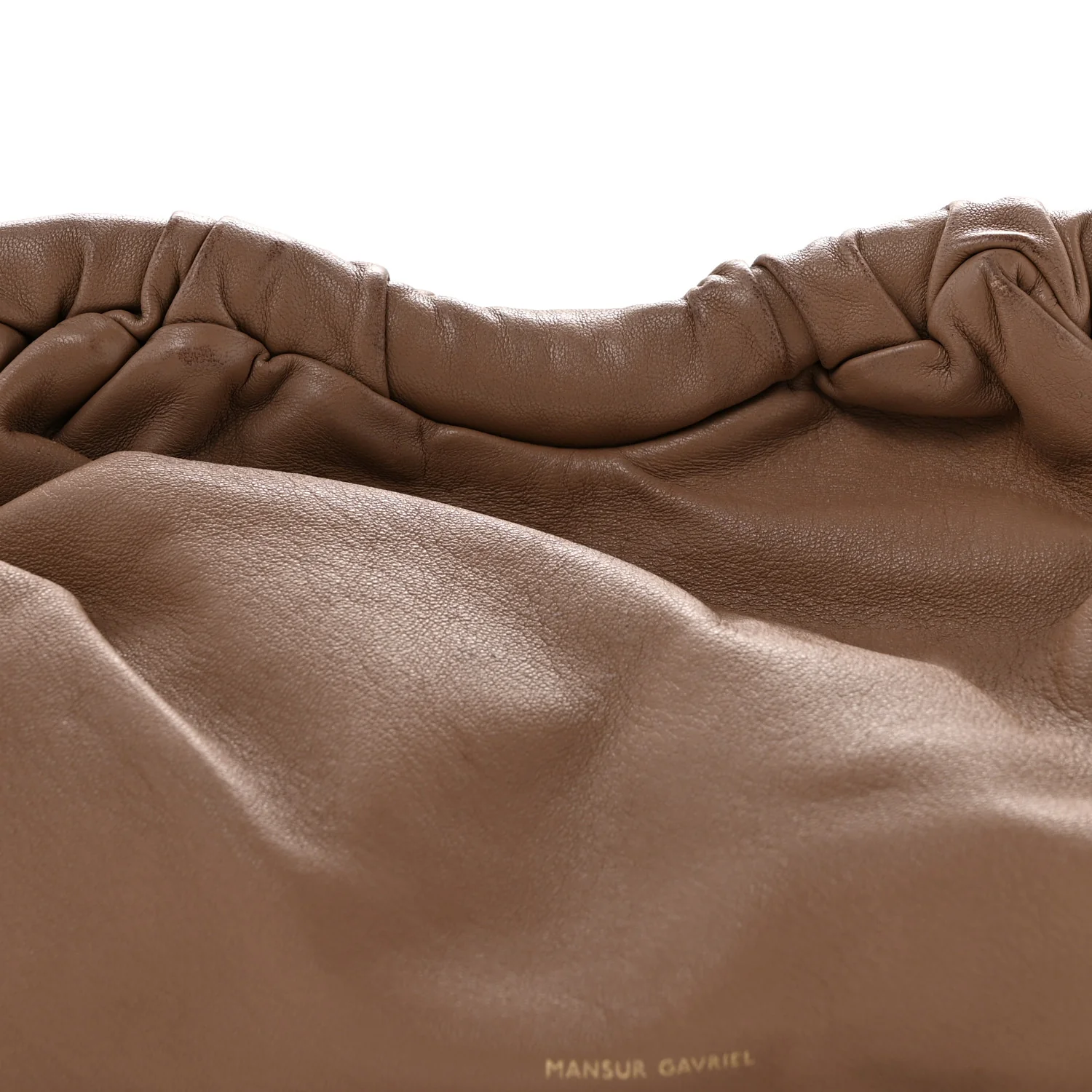 Lambskin Cloud Clutch Biscotto - Top Club
