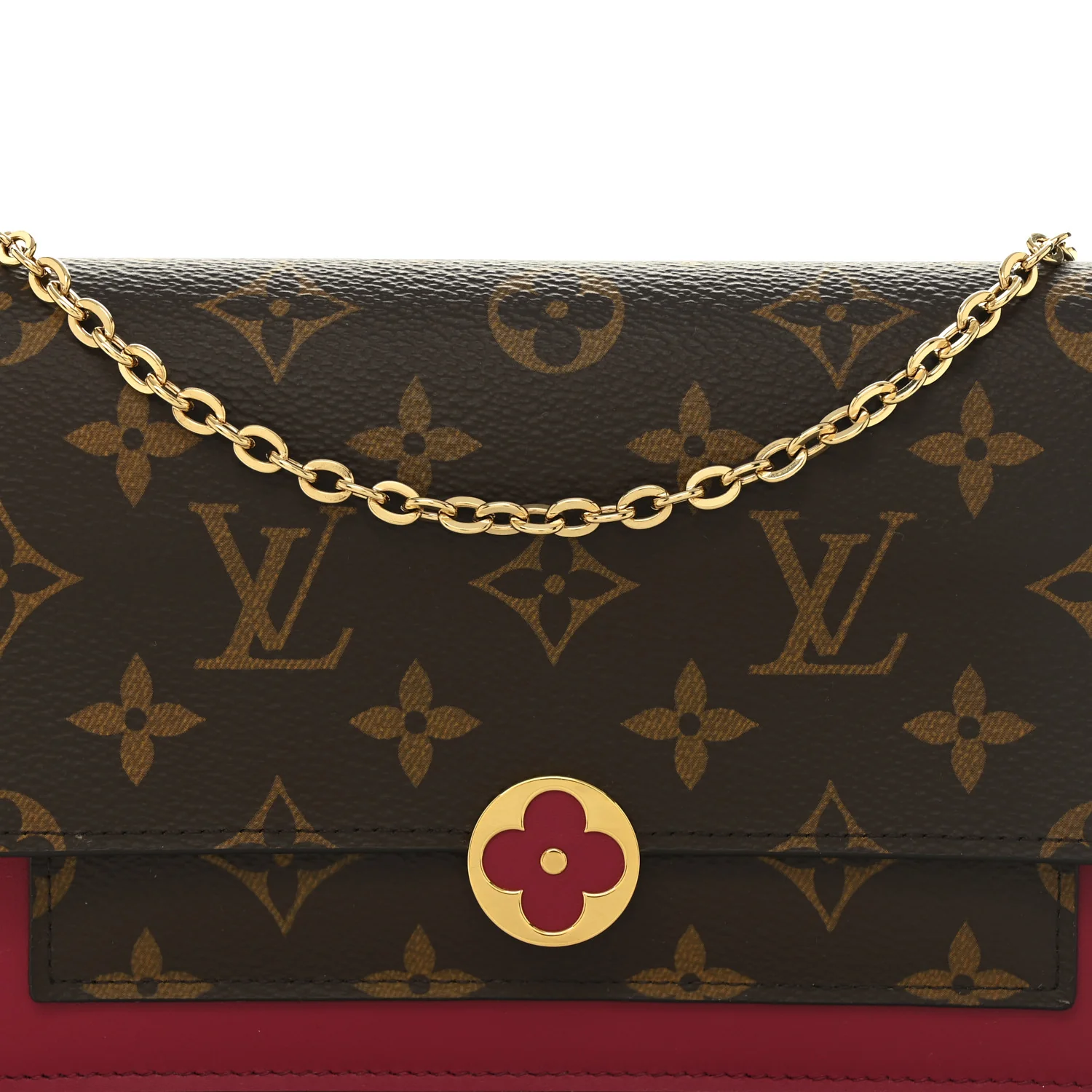 Monogram Flore Chain Wallet Fuchsia - Top Club