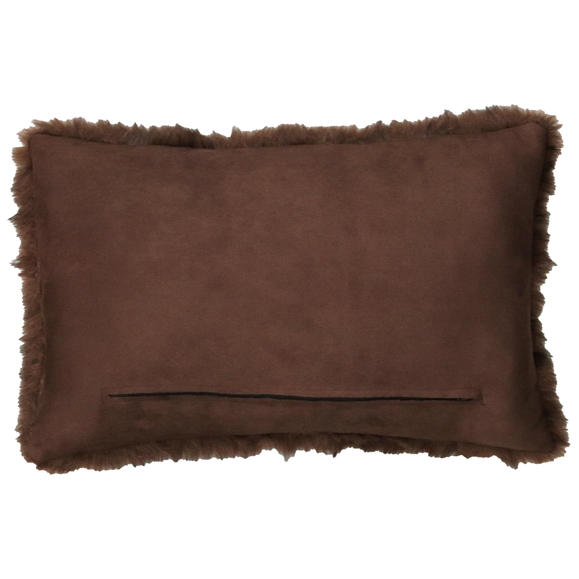 kussen bont 53x36 cm dark chocolate