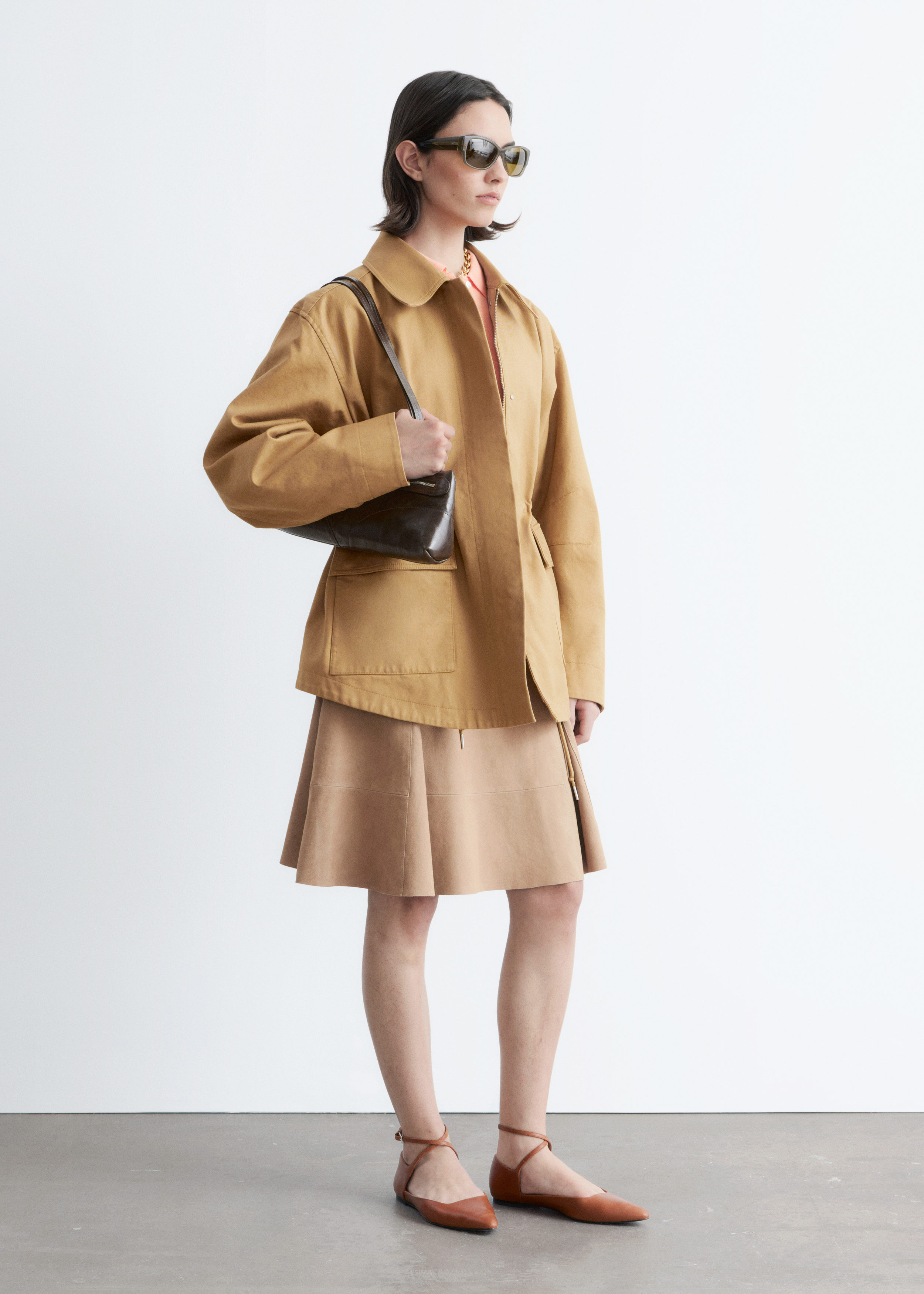 & Other Stories OVERSIZED DRAWSTRING UTILITY JACKET