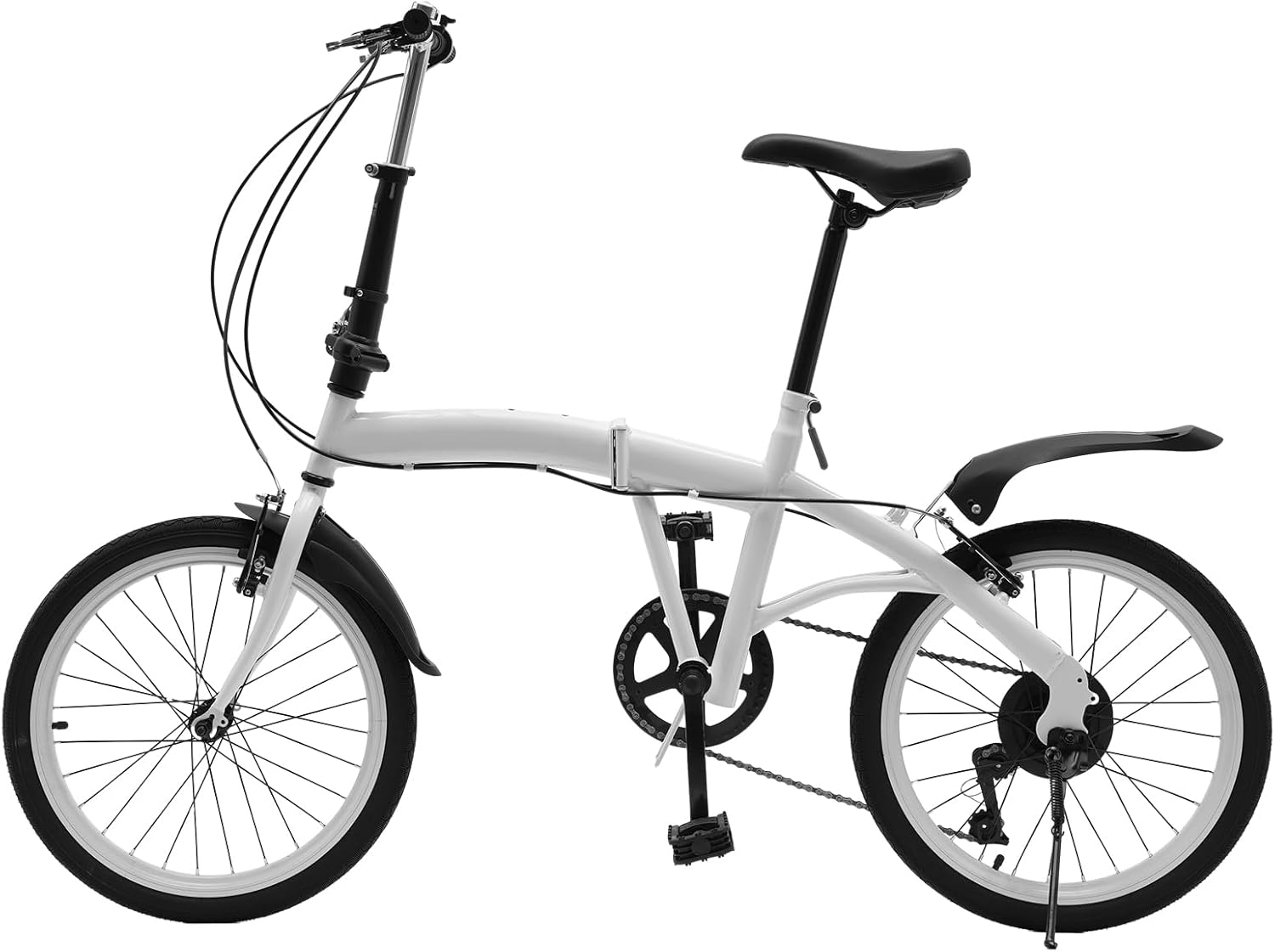 Bicicletta pieghevole da 20 pollici, pieghevole, per adulti, con 7 marce, pieghevole, in acciaio al carbonio, per bambini, adulti, per sport, attività all'aperto, ciclismo, pendolari, prati,