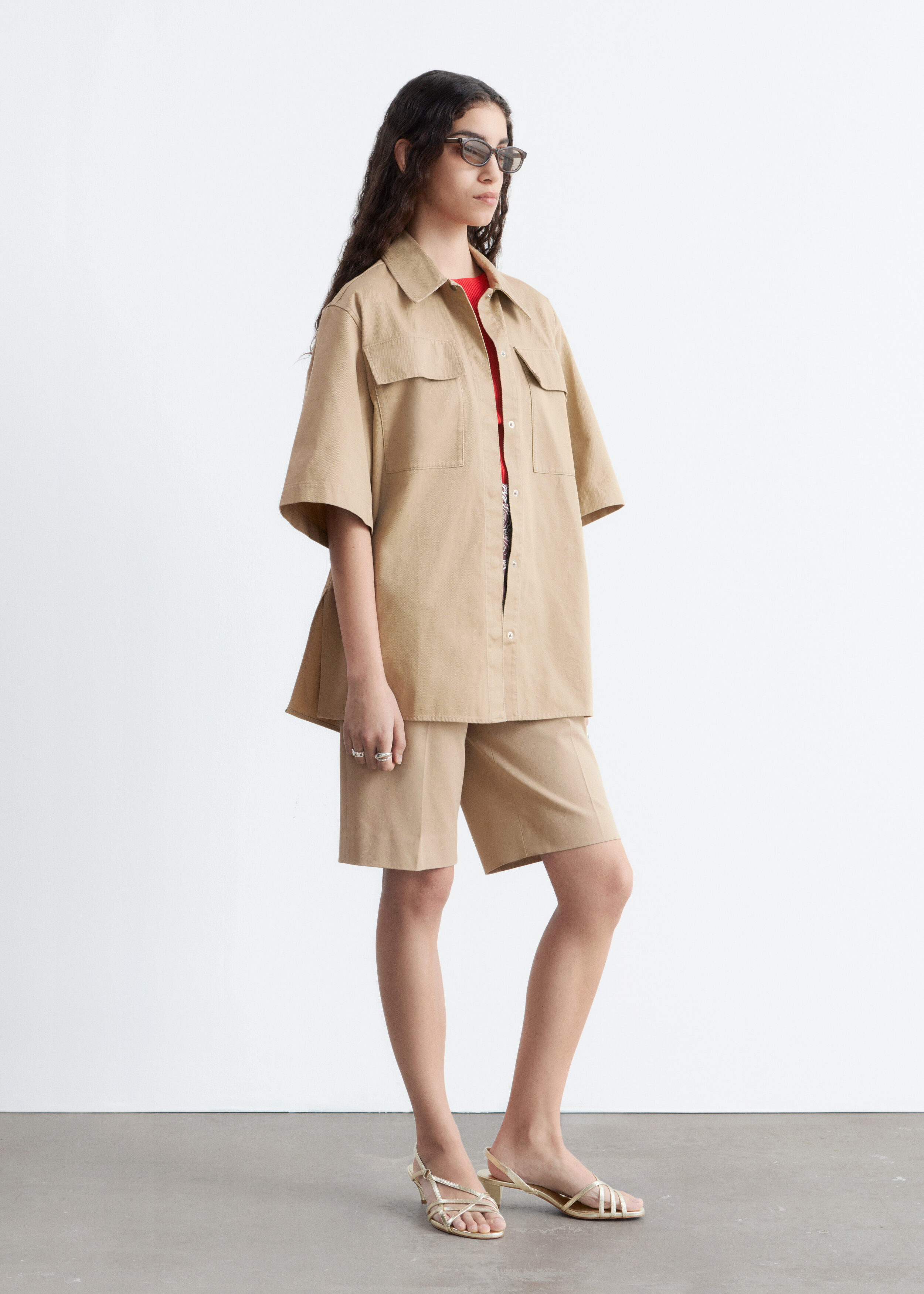 & Other Stories SHORT-SLEEVE COTTON SHIRT