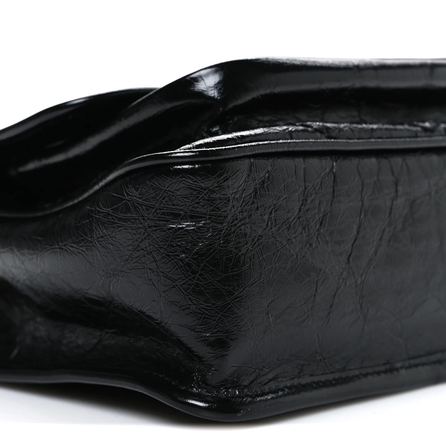 Crinkled Calfskin Matelasse Monogram Baby Niki Chain Satchel Black - Top Club