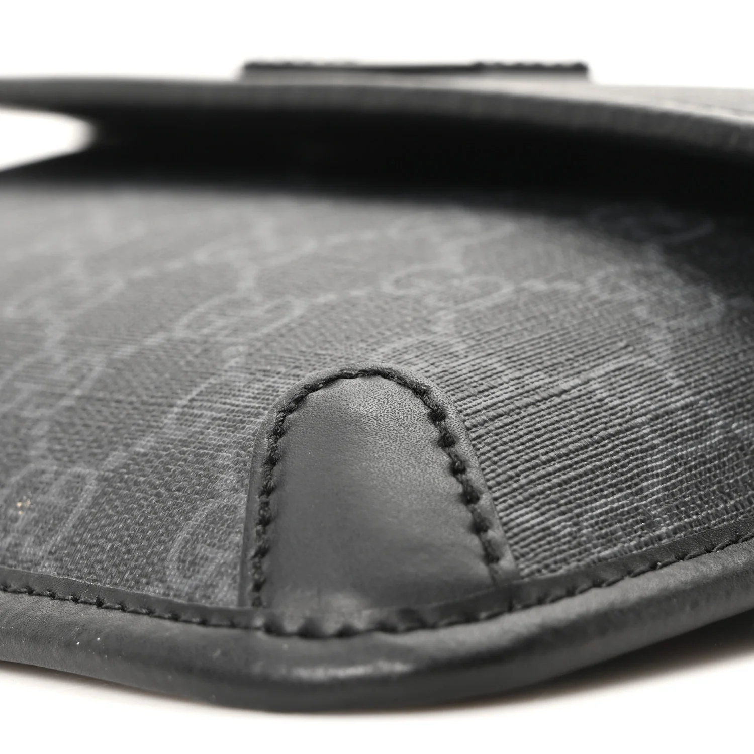 GG Supreme Monogram Web Slim Belt Bag Black Grey - Top Club