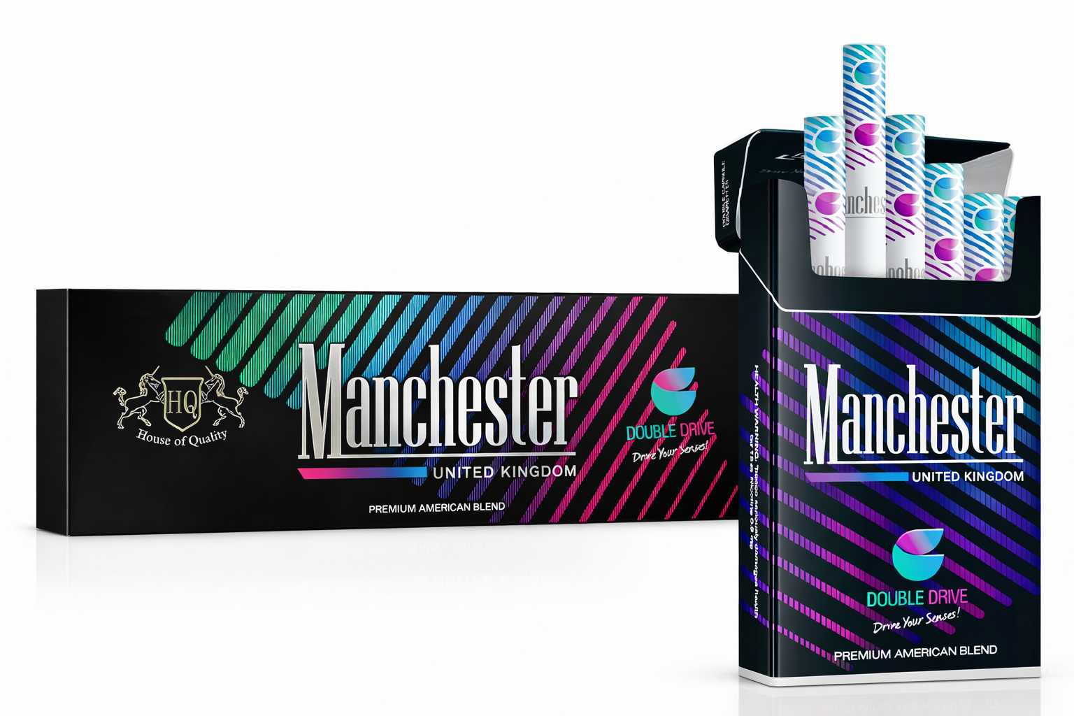 Manchester Blueberry Mint 20s Cigarettes x 10 Packs /1 Carton