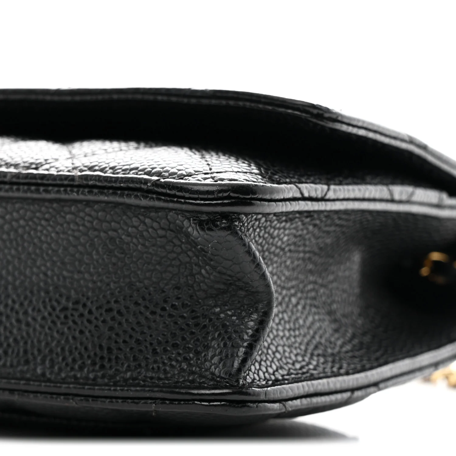 Caviar Quilted Wallet on Chain WOC Black - Top Club