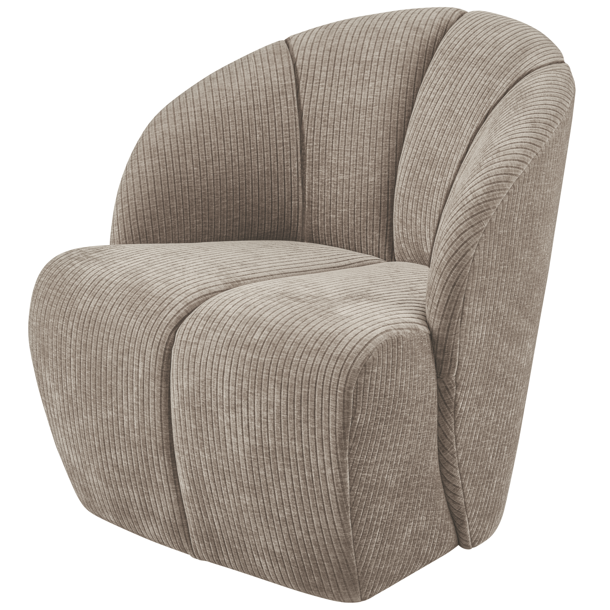 Mojo draaifauteuil ribstof donkerzand