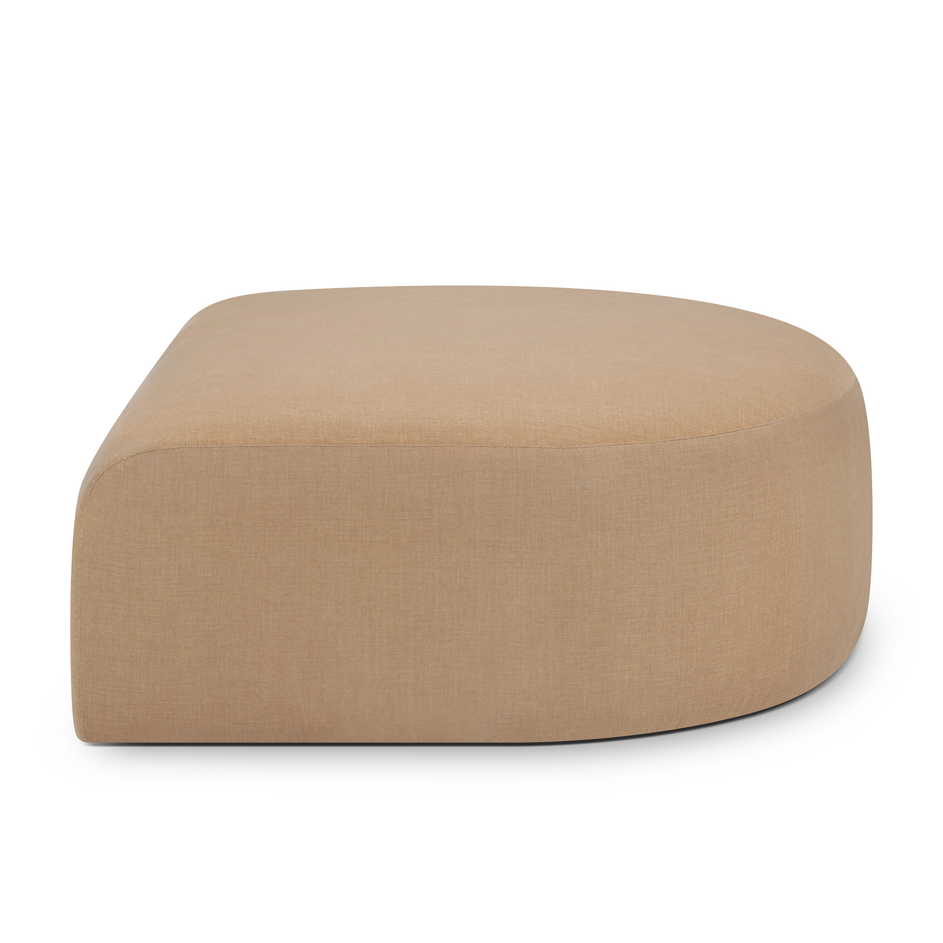 Bulky modulaire sofa - halfronde voetenbank - light sepia