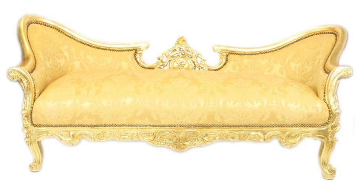 Baroque Sofa Set Vampire Gold Flowers Pattern / Gold - Antique Design Furniture Couch Living Room
