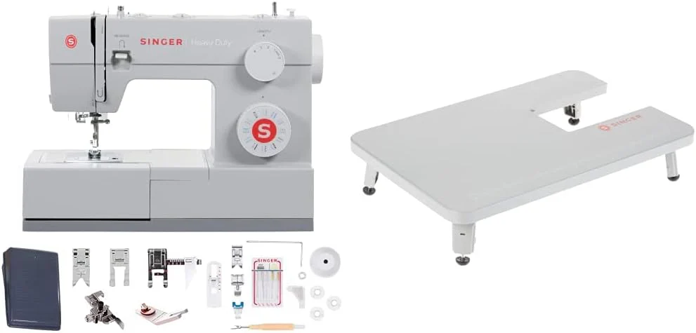 SINGER Heavy Duty 4423 High Speed Sewing Machine with Accessory Kit | Strong Motor With Enhanced Piercing Power, 97 Stitch Applications, Full Metal frame, 1-step Buttonhole & LED Light