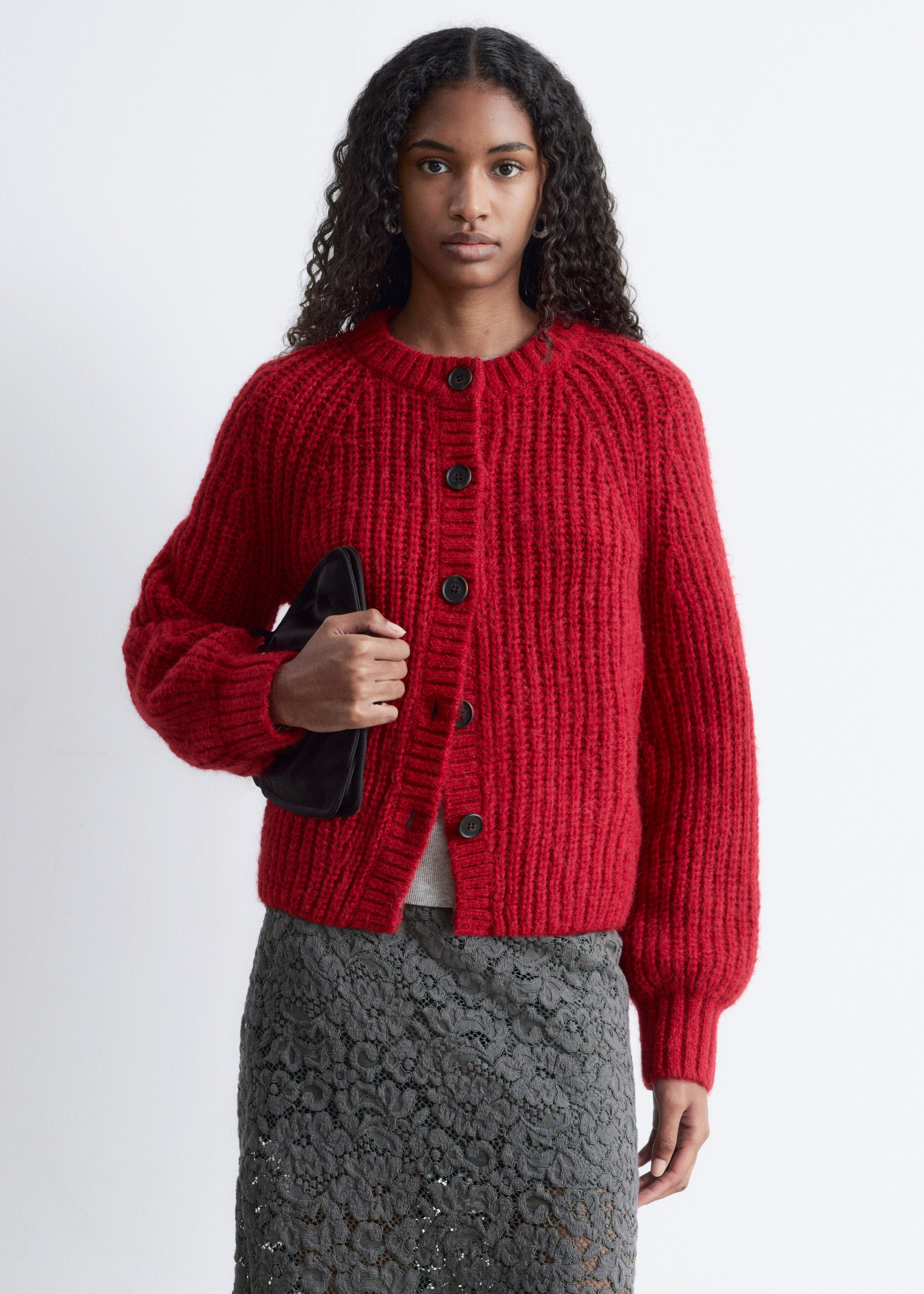 & Other Stories BALLOON-SLEEVE CARDIGAN