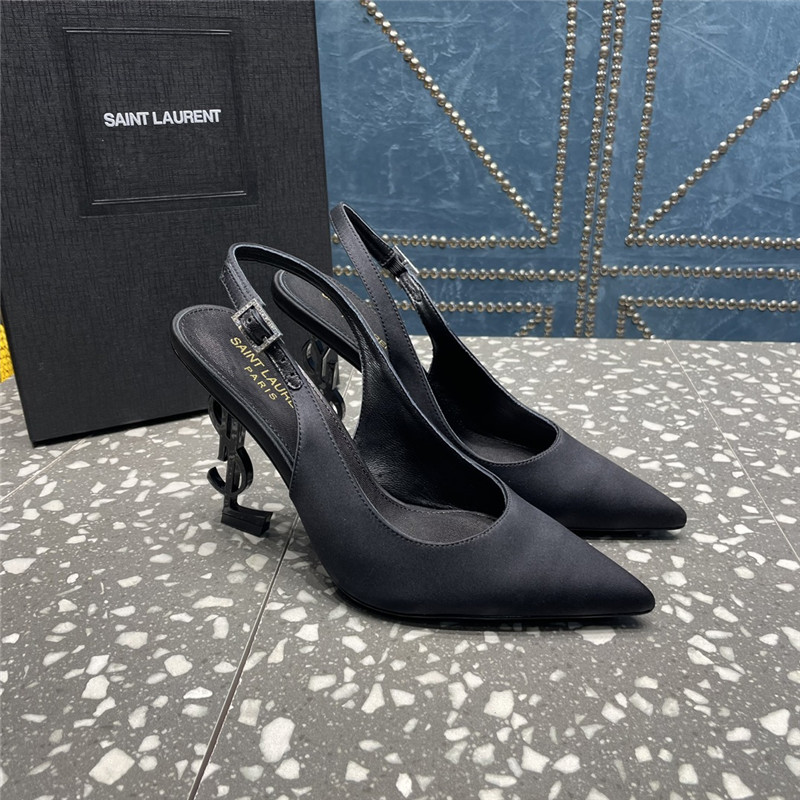YSL rhinestone high heel classic logo letter high heel sandals - Sneaker Replica Workshop