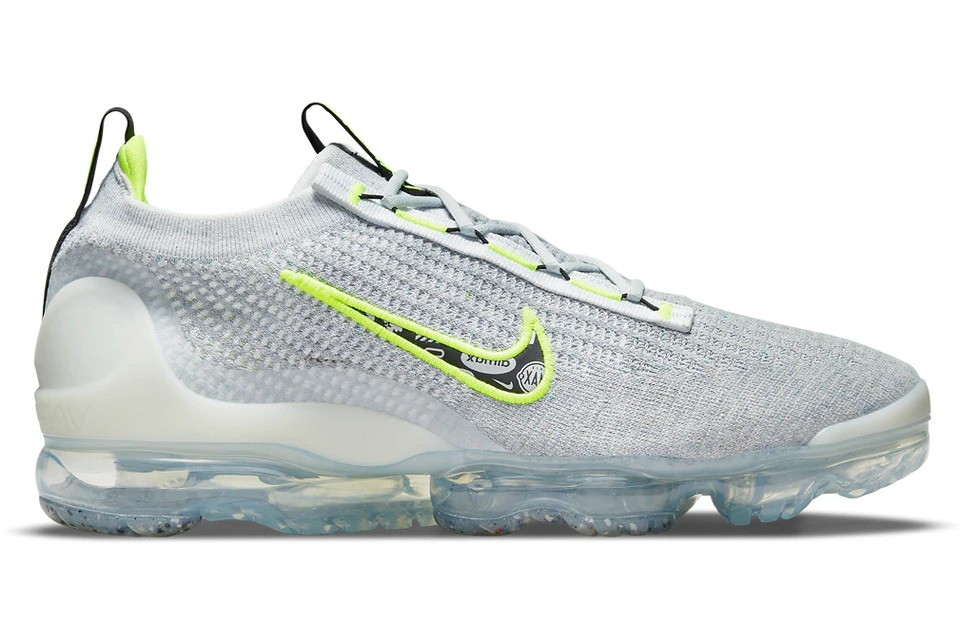 Air Vapormax 2021 Flyknit  Logo Pack-Wolf Grey Volt  DB1550-005 - Sneaker Replica Workshop