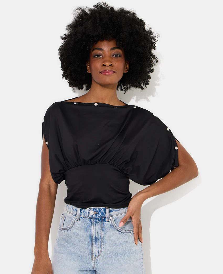 Pimkie Top manches chauve-souris avec détails pressions