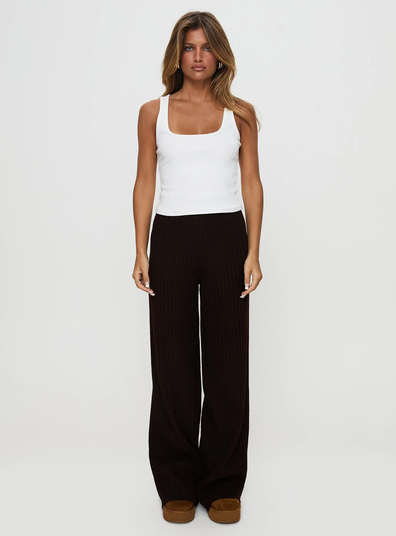 Montana Knit Pants Chocolate Brown