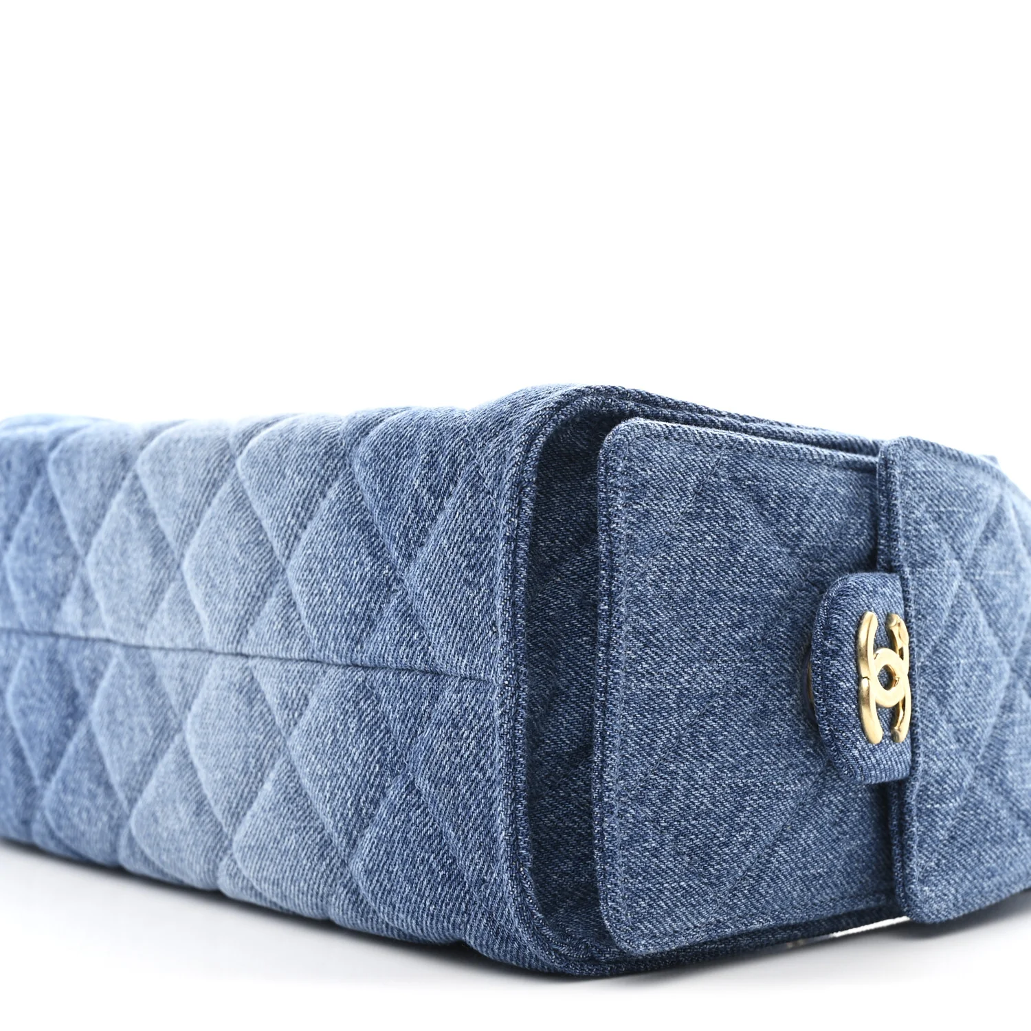 Washed Denim Quilted Mini Chanel 25 Handbag Blue - Top Club