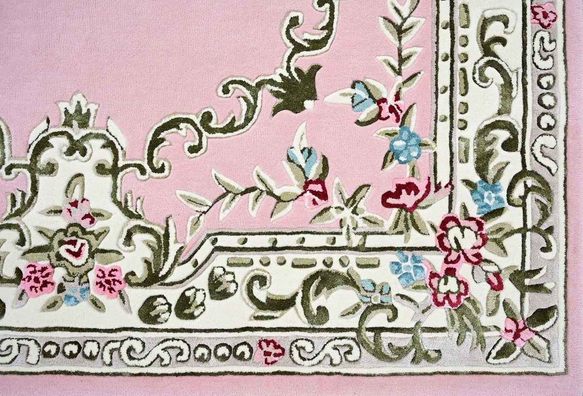Pompöös by Luxury Baroque Carpet Crown by Harald Glööckler Pink - Various Sizes
