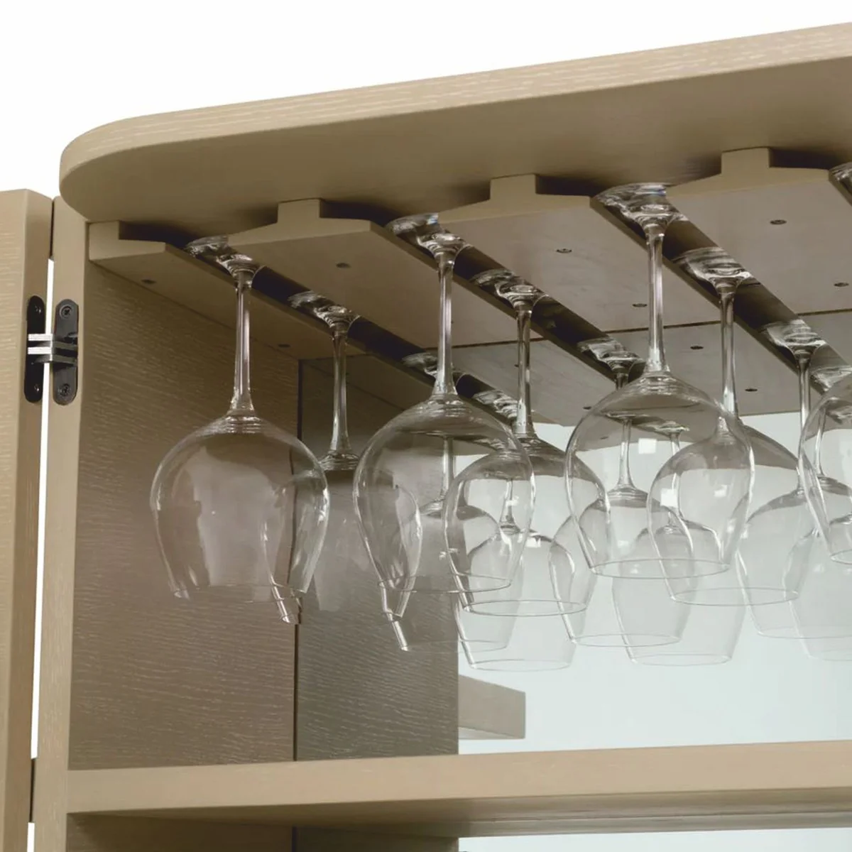 Luxury bar cabinet / wine cabinet with 2 doors beige H. 145.5 cm - bar furniture