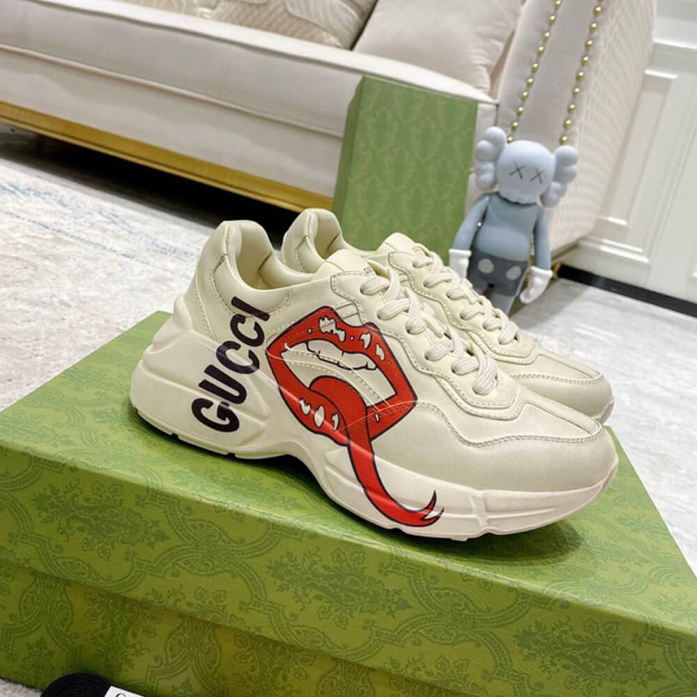 Rhyton sneaker with mouth print - Top Club
