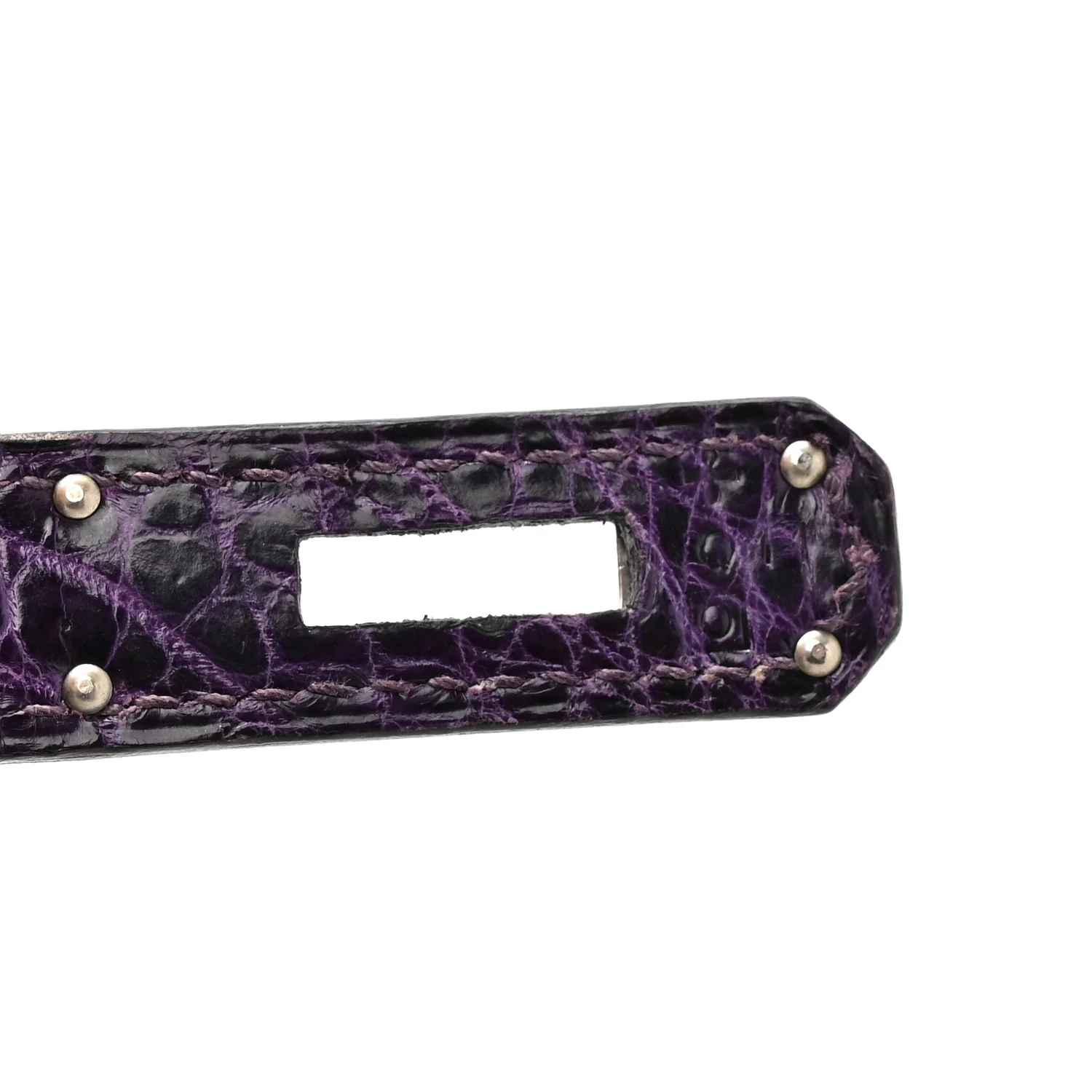 Shiny Niloticus Crocodile Kelly Sellier 28 Amethyst - Top Club