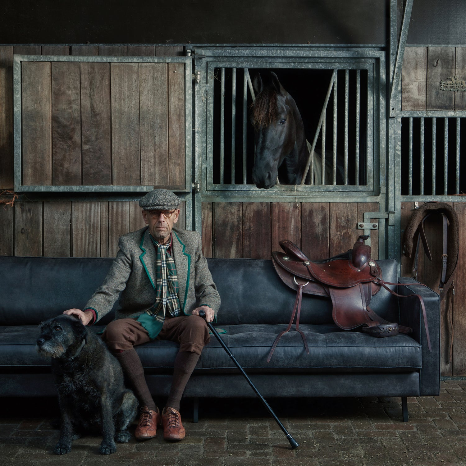 Rodeo classic 3-zits bank ecoleer zwart