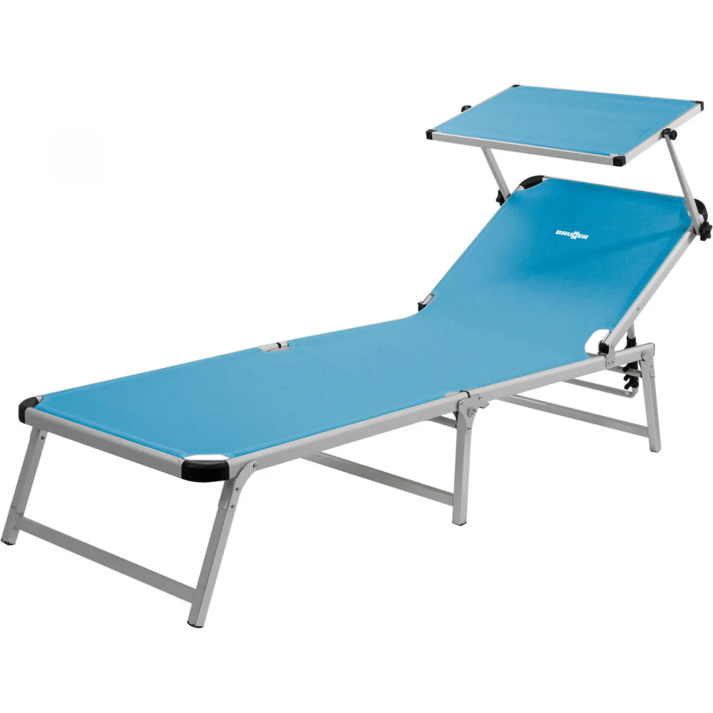 Brunner MARBELLA blue - Sun lounger with parasol
