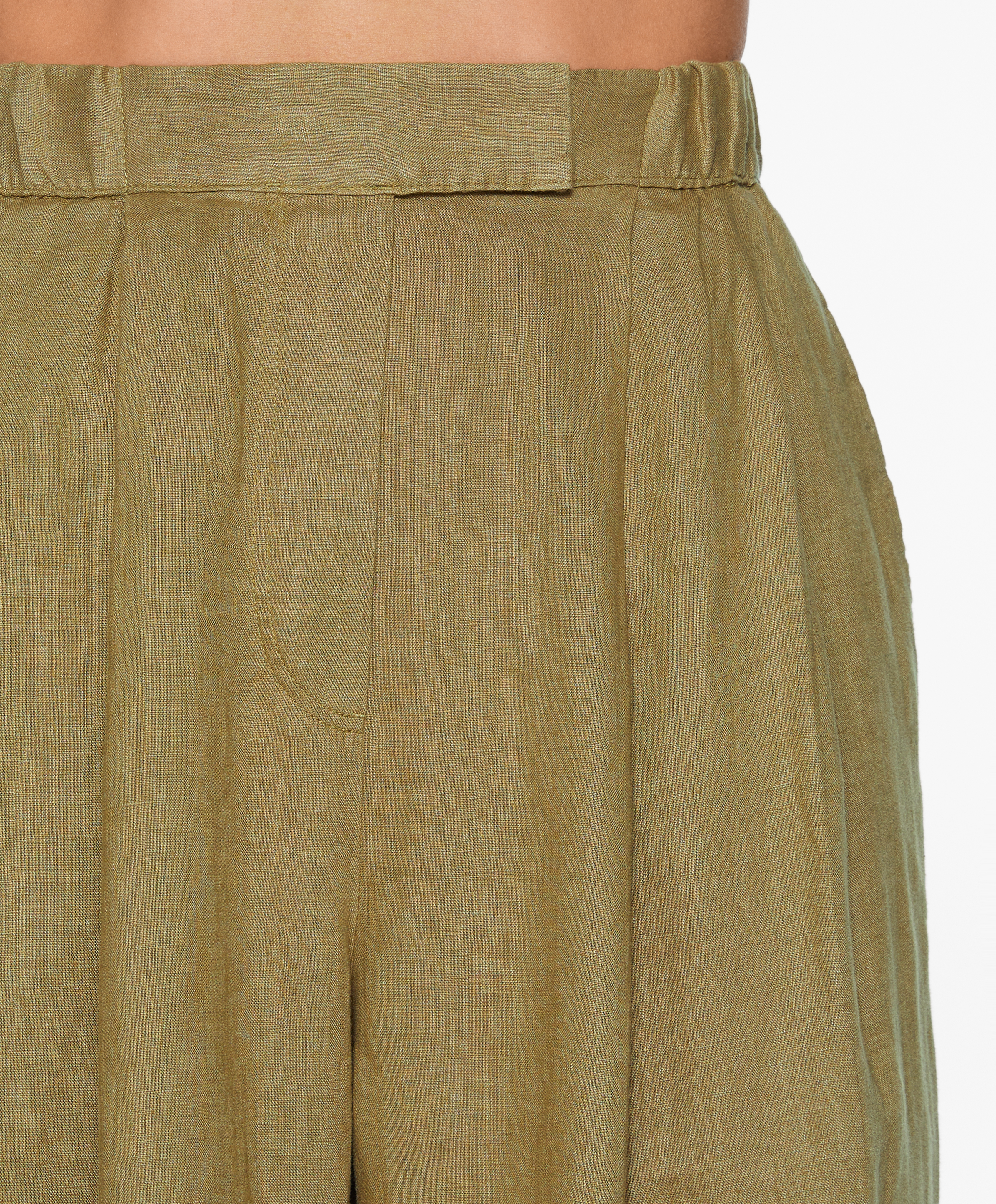 OYSHO Tailored-fit 100% linen trousers